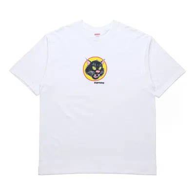 Supreme Ss20 Week 1 Black Cat Tee Short Sleeve Unisex White