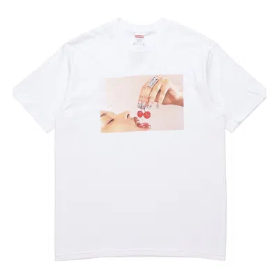 Supreme Ss20 Week 1 Cherries Tee Cherry Short Sleeve Unisex White