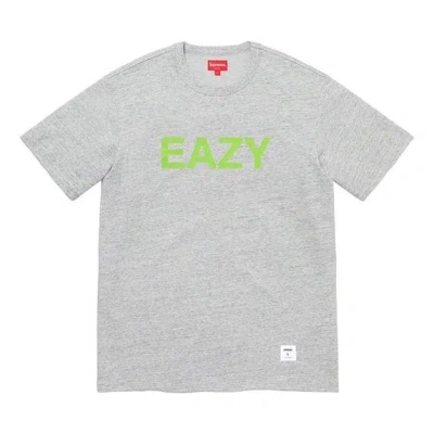 Supreme Ss20 Week 1 Eazy S/s Top Alphabet Short Sleeve Unisex Gray
