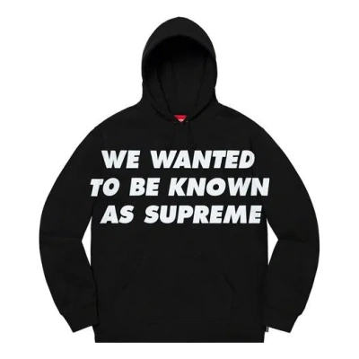 Supreme Ss20 Week 1 Known As Hooded Sweatshirt In Black
