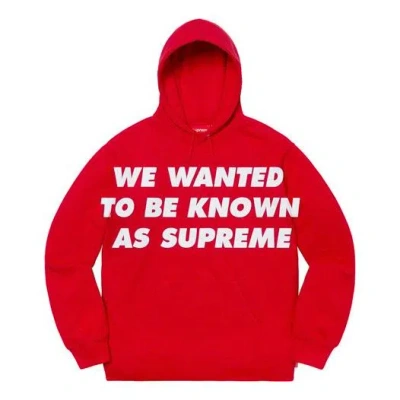 Supreme Ss20 Week 1 Known As Hooded Sweatshirt In Red