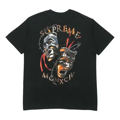 Supreme Ss20 Week 1 Laugh Now Tee Thorns Smiling Face Printing Short Sleeve Unisex Black