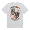 Supreme Ss20 Week 1 Laugh Now Tee Thorns Smiling Face Printing Short Sleeve Unisex Gray In White