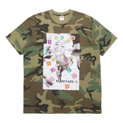 Supreme Ss20 Week 1 Naomi Tee Character Printing Short Sleeve Unisex Green Camouflage