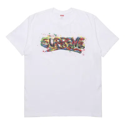 Supreme Ss20 Week 1 Paint Logo Tee Logo Tee In White