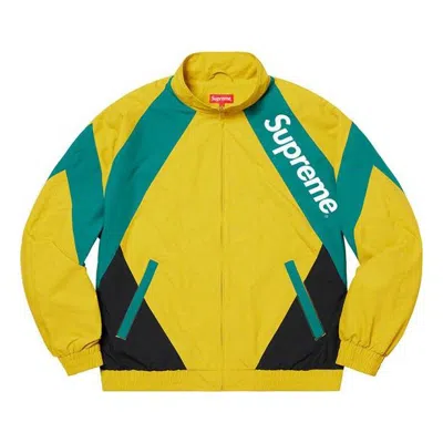 Supreme Ss20 Week 1 Paneled Track Jacket In Yellow