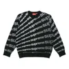 Supreme Ss20 Week 1 Radial Crewneck Logo Full Print Round Neck Unisex Black