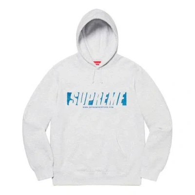 Supreme Ss20 Week 1 Reflective Cutout Hooded Sweatshirt Logo In White