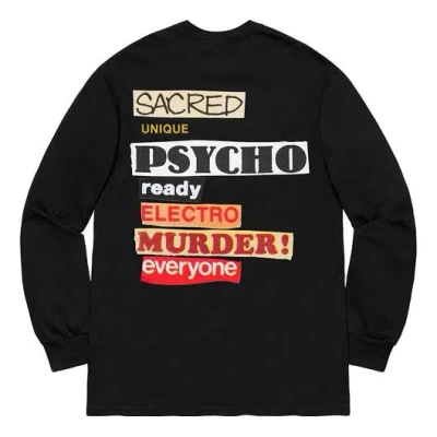 Supreme Ss20 Week 1 Sacred Unique L/s Back Alphabet Long Sleeves Unisex Black