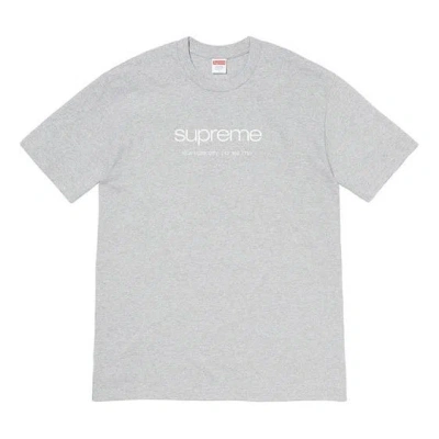 Supreme Ss20 Week 1 Shop Tee Classic Logo Short Sleeve Unisex Gray