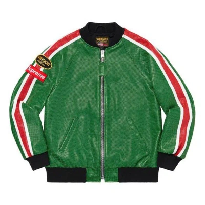 Supreme Ss20 Week 1 Vanson Leathers Perforated Bomber Jacket