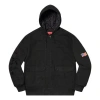 Supreme Ss20 Week 2 Canvas Hooded Work Jacket In Black