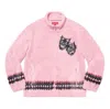 Supreme Ss20 Week 2 Drama Mask Fleece Jacket In Pink
