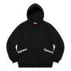 Supreme Ss20 Week 3 Color Blocked Zip Up Hooded Sweatshirt In Black