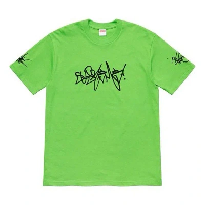 Supreme Ss20 Week 4 Rammellzee Tag Tee Logo Tee In Green
