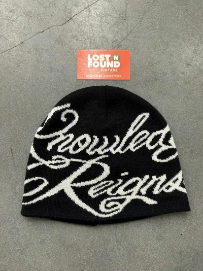 Pre-owned Supreme Ss22  Knowledge Reigns Beanie Black