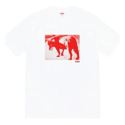 Supreme Ss22 Week 19 Daid Moriyama Dog Tee Printing Round Neck Short Sleeve Unisex Black In White