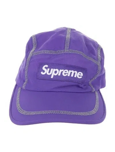 Pre-owned Supreme Ss23 Reflective Stitch Camp Cap In Purple