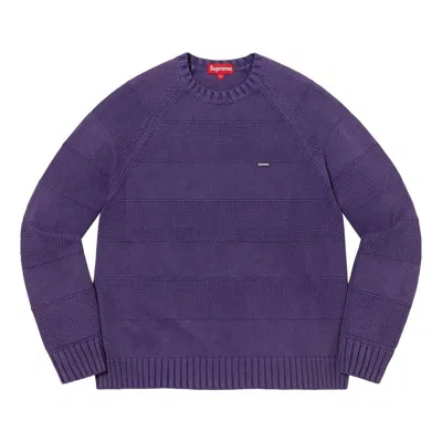 Supreme Ss23 Week 4 Small Box Stripe Sweater 'purple'