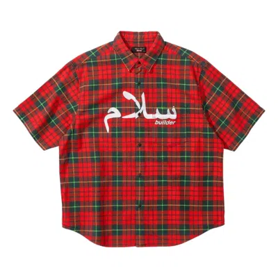 Supreme Ss23 Week6 Arabic Logo Flannel Shirt 'red' In Multi