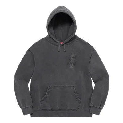 Supreme Ss23 Week9 Overdyed Hoodie 'black' In Gray