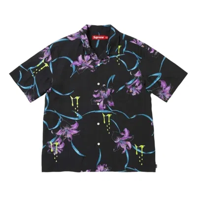 Supreme Aoi Lilies Short-sleeve Shirt In Purple
