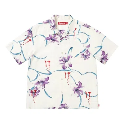 Supreme Aoi Lilies Short-sleeve Shirt In White