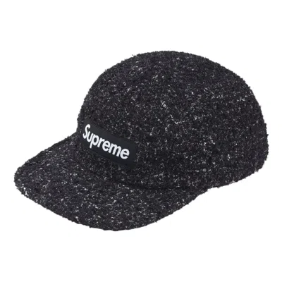Supreme Ss26 Bouclé Camp Cap 'black'