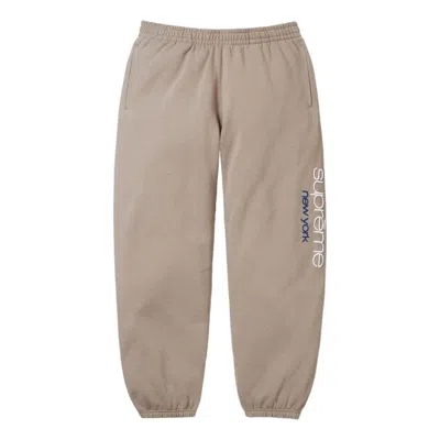 Supreme Ss26 Classic Logo Sweatpant 'taupe' In Neutral