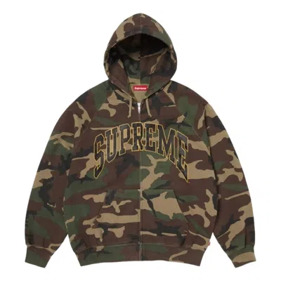 Supreme Cracked Ranglan Zip-up Hoodie In Multi