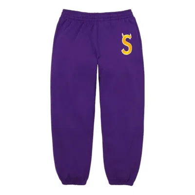 Supreme Ss26 Devil S Logo Sweatpant 'purple' In Pink