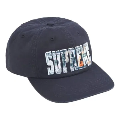 Supreme Money Logo Cap In Blue