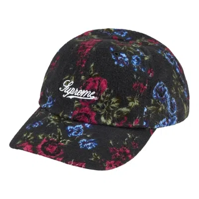 Supreme Floral-print 6-panel Cap In Multi