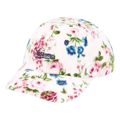 Supreme Floral-print Cap In White