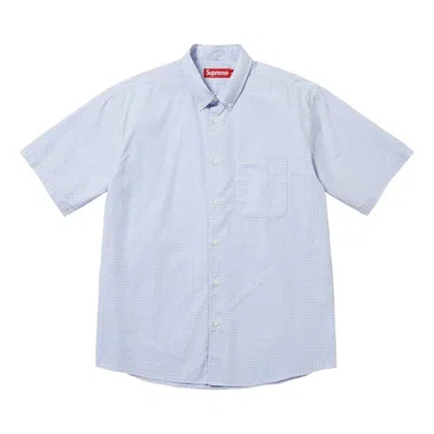 Supreme Ss26 Gingham S/s Shirt 'blue'
