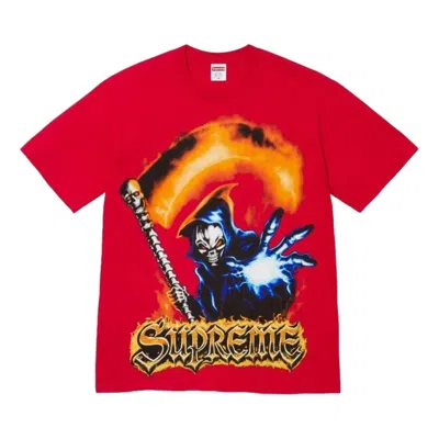 Supreme Grim Reaper T-shirt In Red