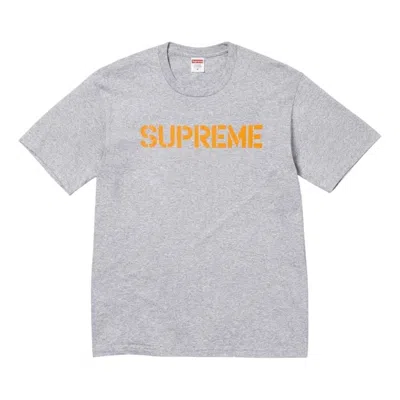 Supreme Hard Logo-print T-shirt In Gray