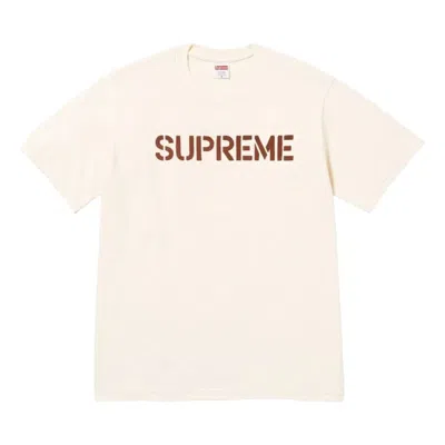 Supreme Logo-print T-shirt In Neutral