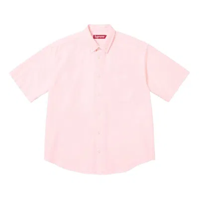 Supreme Ss26 Loose Fit Oxford S/s Shirt 'pink'