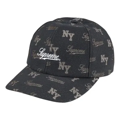 Supreme Monogram 6-panel Cap In Gray