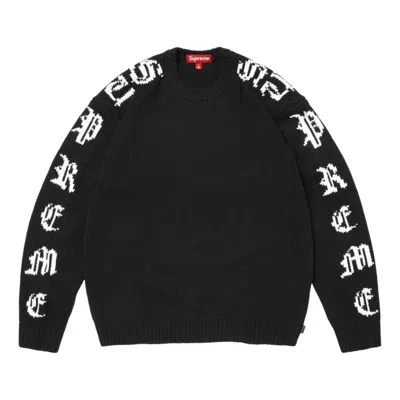 Supreme Old English Logo-detail Sweater In Black