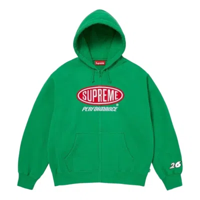 Supreme Ss26 Performance Zip Up Hooded Sweatshirt 'green'