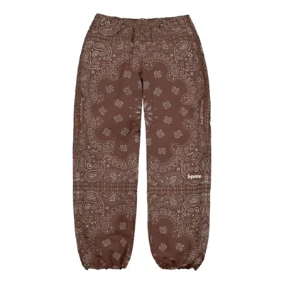 Supreme Bandana-print Track Pants In Brown