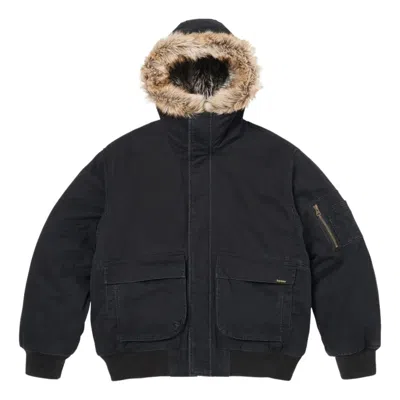 Supreme Ss26 Reversible Faux Fur Hooded Work Jacket 'black'