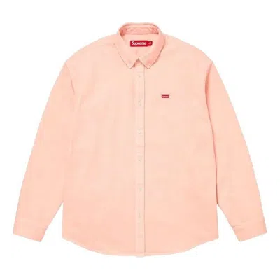 Supreme Ss26 Small Box Denim Shirt 'pale Pink' In Orange