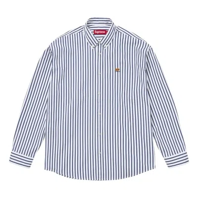 Supreme Ss26 Stripe Shirt 'white' In Blue