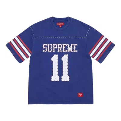 Supreme Studded Football T-shirt In Blue