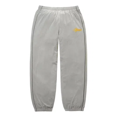 Supreme Ss26 Velour Mesh Track Pant 'silver' In Multi