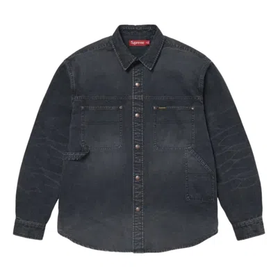 Supreme Ss26 Worn Snap Painter Shirt 'black'