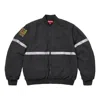Supreme Ss26 Zip-off Sleeve Reflective Stripe Jacket 'black' In Pattern